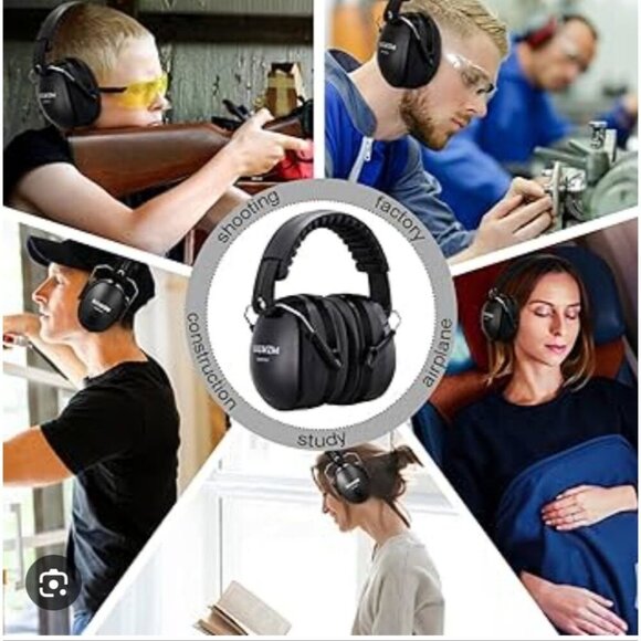 MPOW Noise Reduction Headphones Ear Muff (Black) NEW - Picture 10 of 10